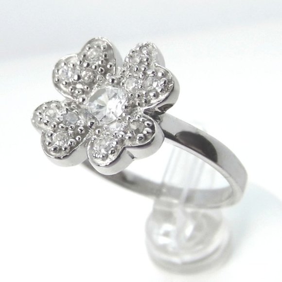NEW Sterling SILVER Flower Ring - Picture 4 of 11